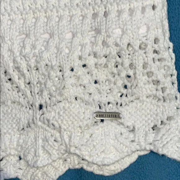 Hollister size XS vintage two-piece white crocheted cotton tank top & skirt - Picture 10 of 15